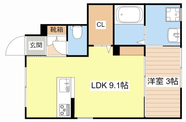 カルフールⅨ　B棟の物件間取画像